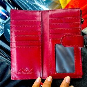 Patricia Nash Crimson Leather Wallet